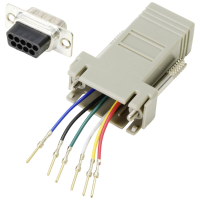 TRU COMPONENTS D sub adapter D sub stekker 9 polig   RJ12 bus 1 stuk(s)