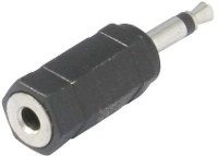 TRU COMPONENTS Jackplug adapter Jackplug male 3,5 mm   Jackplug female 3,5 mm Mono Aantal polen: 2 Inhoud: 1 stuk(s)