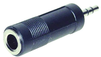 TRU COMPONENTS Jackplug adapter Jackplug male 3,5 mm   Jackplug female 6,3 mm Stereo Aantal polen: 3 Inhoud: 1 stuk(s)