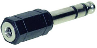 TRU COMPONENTS Jackplug adapter Jackplug male 6,3 mm   Jackplug female 3,5 mm Stereo Aantal polen: 3 Inhoud: 1 stuk(s)