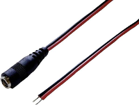 TRU COMPONENTS Laagspannings aansluitkabel Laagspanningsstekker   Open kabeleinde 5.50 Mm 2.10 Mm 30 cm 1 stuk(s)
