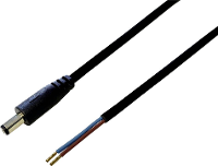 TRU COMPONENTS Laagspannings aansluitkabel Laagspanningsstekker   Open kabeleinde 5.50 Mm 2.50 Mm 30.00 Cm 1 stuk(s)