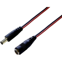 TRU COMPONENTS Laagspannings verlengkabel Laagspanningsstekker   Laagspanningsbus 5.5 Mm 2.1 Mm 5.5 Mm 2.5 Mm 3.00 M 1 stuk(s)