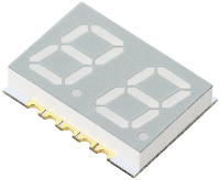 TRU COMPONENTS SMD LED Rood 9 mcd Display met twee cijfers