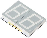 TRU COMPONENTS SMD LED Rood 13 mcd Display met twee cijfers