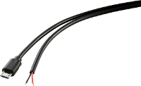 TRU COMPONENTS Stroomkabel Raspberry Pi®, BBC micro:bit [1x Micro USB 2.0 B stekker   1x Open kabeleinde] 1.00 M Zwart