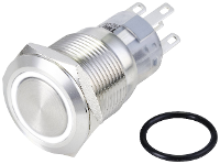 TRU COMPONENTS TC 10090956 LAS1 AGQ 11ZE/W/24V/S Vandalismebestendige druktoets 250 V/AC 3 A 1x aan/aan Continu Wit IP65 1 stuk(s)