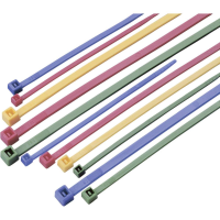 TRU COMPONENTS TC 11919648 Kabelbinder 100 x 2,5 mm, 203 x 2,5 mm, 292 x 3,6 mm Groen, Rood, Blauw, Geel 100 stuk(s)
