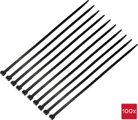 TRU COMPONENTS TC 12523704 Kabelbinder 380 mm 7.6 Mm Zwart Bestand tegen kou 100 stuk(s)