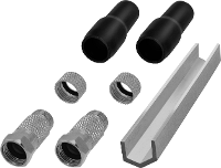TRU COMPONENTS TC 6936288 F stekker Met anti kniktule Aansluitingen: F stekker Kabeldiameter: 8 mm 1 set(s)