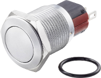 TRU COMPONENTS TC 7494908 TC GQ16 KH 11Z/J/C Vandalismebestendige drukschakelaar 48 V/DC 2 A 1x uit/aan Continu IP65 1 stuk(s)