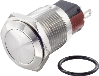 TRU COMPONENTS TC 7494912 TC GQ16 KH 11/J/S Vandalismebestendige drukschakelaar 48 V/DC 2 A 1x uit/(aan) Moment IP65 1 stuk(s)