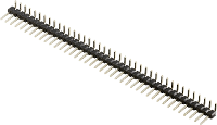 TRU COMPONENTS TC 8559744 Male header (standaard) Aantal rijen: 1 Aantal polen per rij: 40 1 stuk(s)