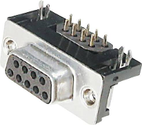 ASSMANN WSW A DF 09 A/KG F D sub female connector 90 ° Aantal polen: 9 Solderen 1 stuk(s)