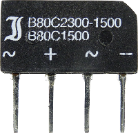 TRU COMPONENTS TC B40C1500B Bruggelijkrichter SIL 4 80 V 2.3 A Eenfasig