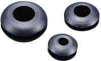 TRU COMPONENTS TC GMR0603203 Kabeldoorvoering Open Klem Ø (max.) 3 Mm Plaatdikte (max.) 1.7 Mm PVC Zwart 100 stuk(s)