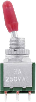 TRU COMPONENTS TC MK225 TC MK225 Tuimelschakelaar 125 V/AC 2x aan/aan Continu 1 stuk(s)