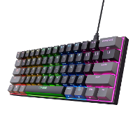 Trust GXT 867 Acira 60% mini mechanisch gaming toetsenbord gaming toetsenbord 60%, RGB