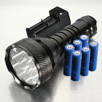 Trustfire 15000lm 12x Xm L T6 Led Flashlight With Battery Charger