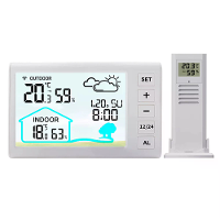 TS FT006 Binnen Digitale Thermometer en Hygrometer Mini LCD Wand Draadloos Multifunctionele Mini Klok met Vochtigheid We