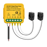 Tu ya Wifi Energietellermonitor met realtime energieconsumptiebewaking 0.2 80A stroommeting Vermogensstatistieken Compat