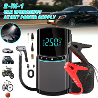 TUERBB 2 In 1 1000A Auto Jump Starter Luchtcompressor 150PSI Multifunctionele Bandenopblaaser Accu Booster met LED Digit