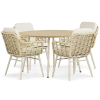 Tuinset 4 personen 125 cm Aluminium/rope Taupe Coco Antoni/Matale