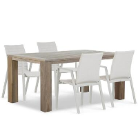 Tuinset 4 personen 165 cm Aluminium/textileen Taupe Osmen Joliet/Brighton