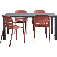 Tuinset Savoie Nice   terracotta   5 delig   160 cm   Leen Bakker