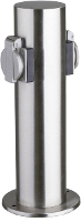 Heitronic 35103 Buitenstopcontact 2 voudig RVS Kinderbeveiliging