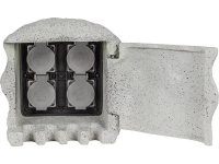 Tuinstekkerdoos Heitronic 37505 4 Voudig Grijs