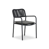 Tuinstoel stapelbaar Aluminium/rope Grijs antraciet Coco Penya