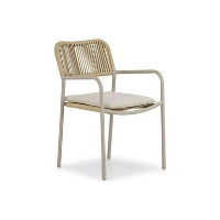 Tuinstoel stapelbaar Aluminium/rope Taupe naturel bruin Coco Penya