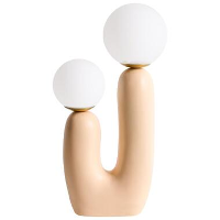 TULUN   Tafellamp   Beige   Glas