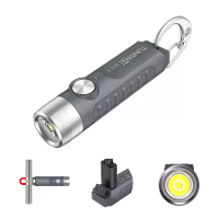 TUNENG S11 T 500LM LED Sleutellamp 6500K Oplaadbaar Magnetisch Draagbaar Mini Zaklamp USB C Oplaadpoort IP66 Waterdicht