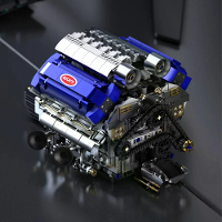 TUOMU T1112 Motor Gedreven MOC V8 TURBOGELADEN MOTOR Bouw Blokken Assemble Kit voor Kinderen Cadeau Baksteen Speelgoed