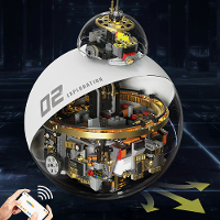TUOMU T1118 STEM Science Fiction Programmeerbare Verkenningsrobot Transparante Verkenningsbol Speelgoed