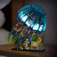 TUOMU T1127 Biomimetica Mechanisch Verlichte Meduse Bouwset Creatieve Nachtlamp Bureau Ornament voor Kinderen Geschenk