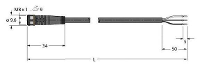 Turck 6625551 Sensor/actuator aansluitkabel Aantal polen (sensoren): 3 5 m 1 stuk(s)