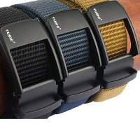 TUSHI 120cm Heren Militaire Tactische Nylon Riem Verstelbaar Slijtvast Lichtgewicht Taille Riem Gesp Canvas Riemen Casua