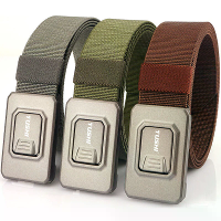 TUSHI Aluminiumlegering Snelsluiting Elastische Riem voor Heren Tactische Riem Buitensport Leger Jacht Riem Verstelbare