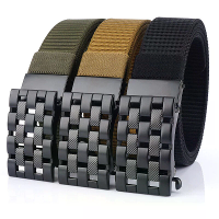 TUSHI Heren Tactische Riem Metaal Automatische Gesp Harde Nylon Zachte Echte Nylon 125cm Militaire Casual Verstelbare Ri