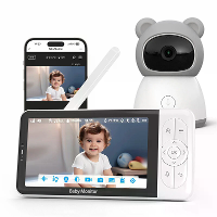 Tuya 5 inch HD baby monitor draadloze WiFi babycamera met afstandsbediening PTZ,tweerichtingsaudio,nachtzicht,bewegingsd