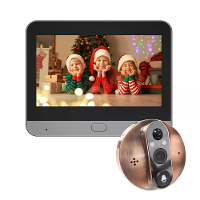 Tuya Smart WiFi Deurbel 1080P Deurzichtcamera 2MP 2304x1296P PIR Bewegintegratie Alexa Google 5000mAh Batterij Tweeweg i
