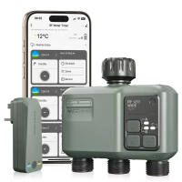 Tuya WiFi+RF433 3 Zone Slimwater Smart Garden Sprinkler Water Timer Afstandsbediening Bewatering Systeem Tuinsproeiercon