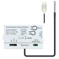 Tuya WiFi Slimme Schakelaar Temperatuur Vochtigheid Droog Contact 10A AC85 265V DC7 32V App Afstandsbediening Real Time