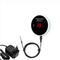 Tuya WIFI Temperatuur  en Vochtigheidssensor met 1m Kabel Detecteert Temperatuur van  20 ℃ tot 80 ℃ Tuya Smart App Monit