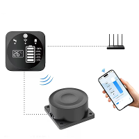 Tuya WiFi ultrasone vloeistofniveausensor 433MHz afstandsbediening binnen/buiten tankniveau monitor met APP alarmen voor