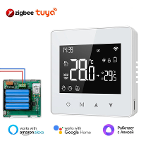 Tuya WiFi ZigBe Slimme Thermostaat Lage Batterij Water Gas Boiler Temperatuurregelaar Werkt met Alexa Google Home