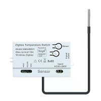 Tuya ZBAiSW01 Zigbee3.0 Slimme Temperatuurschakelaar 10A Droge Contact Slimme Thermostaat Spraak App Afstandsbediening T